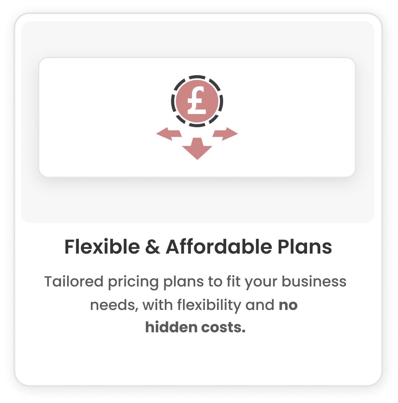 Flexible affordable plans badge